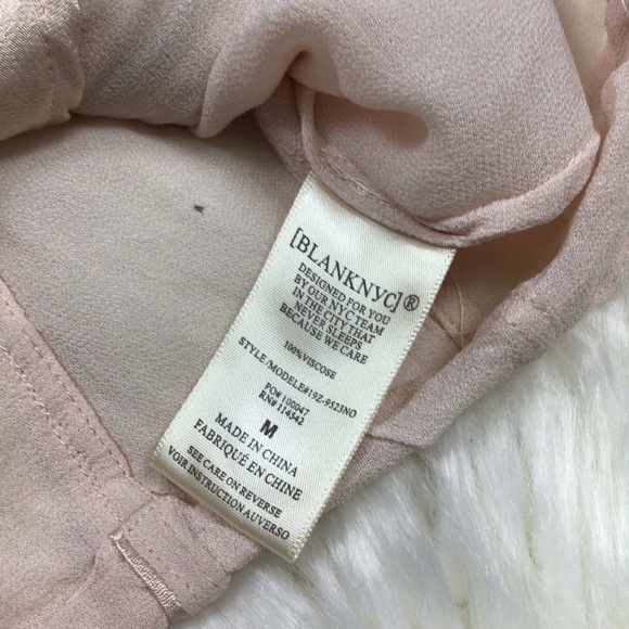 Blank NYC Sheer Lightweight Asymmetric Zip Sheer Moto Jacket Shirt Blush S. - Picture 5 of 8